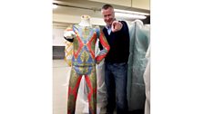 John Wilson with David Bowie’s Starman costume.