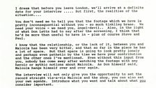 Paul Tickell's Letter to John Lydon page 1 of 3