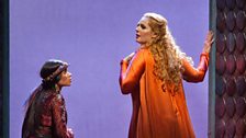 Ginger Costa-Jackson as Smaragdi and Eva-Maria Westbroek in the title role of Zandonai's "Francesca da Rimini."