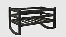 Carbonised wooden cradle. From the House of M.P.P.Granianus, Herculaneum, 1st century AD