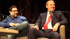 Compere for the day Adam Buxton with King of the one-liner Tim Vine