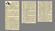 A Radio Times article about the 's first live broadcast from an aeroplane (29 September 1950)