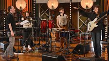 Steve Lamacq chats to Stealing Sheep at Maida Vale