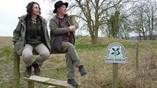 Sophie Lake and Matthew Oates at White Barrow on Salisbury Plain