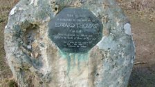 Edward Thomas Memorial Stone on The Shoulder of Mutton Hill