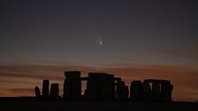 Comet PANSTARRS over Stonehenge