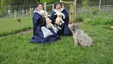 Sister Scholastica and Mother Abbess, Sister Andrea. Copyright Stanbrook Abbey