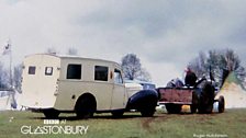 Michael Eavis rescues a broken down bus