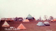 Camping in front of the Pyramid