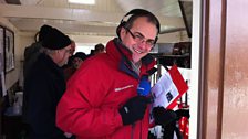 Melvyn in the signal box