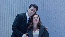 Saimir Pirgu as Alfredo and Diana Damrau as Violetta in Verdi's "La Traviata."