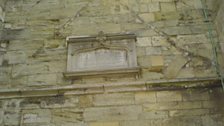 Plaque on Holyrood Church, Southampton commemorating Charles Dibden, taken by Rona