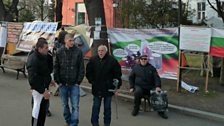 Low-wage protest camp in Sofia