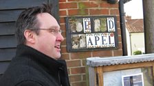 The notice board was outside The Old Chapel in Barney