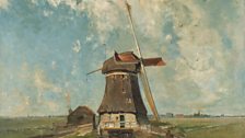 Paul Joseph Constantin Gabriël 'In the month of July’: a windmill on a polder waterway, ca. 1889