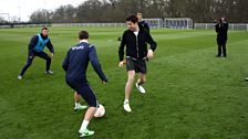 Grimmy trains with Tottenham!