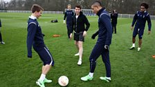 Grimmy trains with Tottenham!