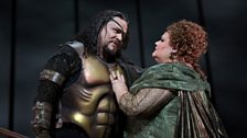 Mark Delavan as Wotan and Stephanie Blythe as Fricka in Wagner's "Das Rheingold."