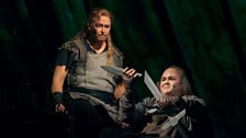 Jay Hunter Morris as the title character and Gerhard Siegel as Mime in the Met's new production of Wagner's "Siegfried."