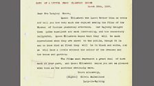 Letter from Clarence House about Men, Women and Clothes (28 March 1957)