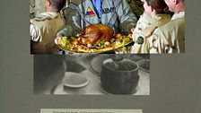 Adam Broomberg and Oliver Chanarin, Plate 26, George Bush serves a Thanksgiving turkey to US troops stationed in Baghdad in 2003