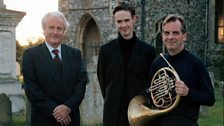 Sir Colin Davis, tenor Ian Bostridge and Tim Brown, principal horn. 1999.