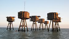 Redsand Towers Sea Fort which was used by Radio 390 between 1964 & 1967. Taken by Robin (Red Sands Project)