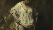 Rembrandt van Rijn, A Woman bathing in a Stream (Hendrickje Stoffels?), 1654