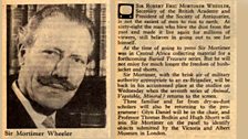 Sir Mortimer Wheeler, 1958