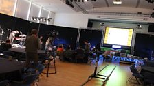 Setting up for 鶹 Introducing on tour at the University of Gloucestershire.