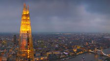 The Shard at dusk, London, United Kingdom