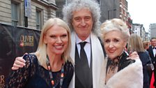 Brian May and Anita Dobson with Anneka Rice