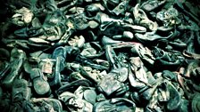 A detail from the pile of shoes