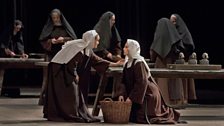 Erin Morley as Constance and Isabel Leonard as Blanche de la Force in Poulenc's "Dialogues des Carmélites."