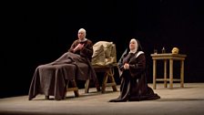 Felicity Palmer as First Prioress and Elizabeth Bishop as Mère Marie in Poulenc's "Dialogues des Carmélites."