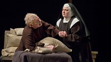 Felicity Palmer as First Prioress and Elizabeth Bishop as Mère Marie in Poulenc's "Dialogues des Carmélites."