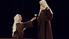 Erin Morley as Constance and Isabel Leonard as Blanche de la Force in Poulenc's "Dialogues des Carmélites."