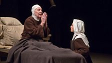 Felicity Palmer as First Prioress and Isabel Leonard as Blanche de la Force in Poulenc's "Dialogues des Carmélites."