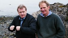 Raymond Mearns and Patrick Winterton on the beach