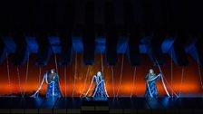 A scene with the Norns (Heidi Melton, Elizabeth DeShong, Michaela Martens) Photo: Marty Sohl/Metropolitan Opera