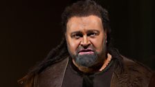 Hans-Peter König as Hagen in Wagner's “Götterdämmerung.” Photo: Marty Sohl/Metropolitan Opera