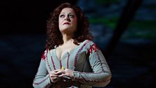 Deborah Voigt as Brünnhilde in Wagner's “Götterdämmerung.” Photo: Marty Sohl/Metropolitan Opera