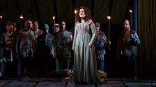 Deborah Voigt as Brünnhilde in Wagner's “Götterdämmerung.” Photo: Marty Sohl/Metropolitan Opera