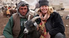 Kate Humble with one of the Wakhi Shepherds.