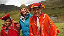 Kate Humble with Augustine and his wife Demesia