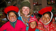 Kate Humble with  Demesia and her two children including  Kate’s honorary god daughter,