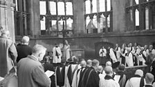 The Right Revd Neville Vincent Gordon is enthroned as Lord Bishop of Coventry in the ruins of Coventry Cathedral