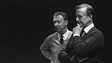 Composer Benjamin Britten with the tenor Peter Pears