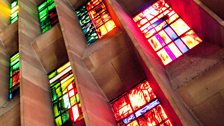 The window of Coventry Cathedral Baptistrey