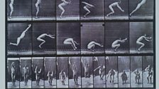 Eadweard Muybridge, Plate 163, 'Jumping, standing broad jump', 1887